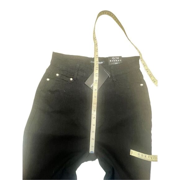 Fashion Nova Womans Black High Rise -Straight Jeans Sz 13/14 NWT * - Picture 6 of 7